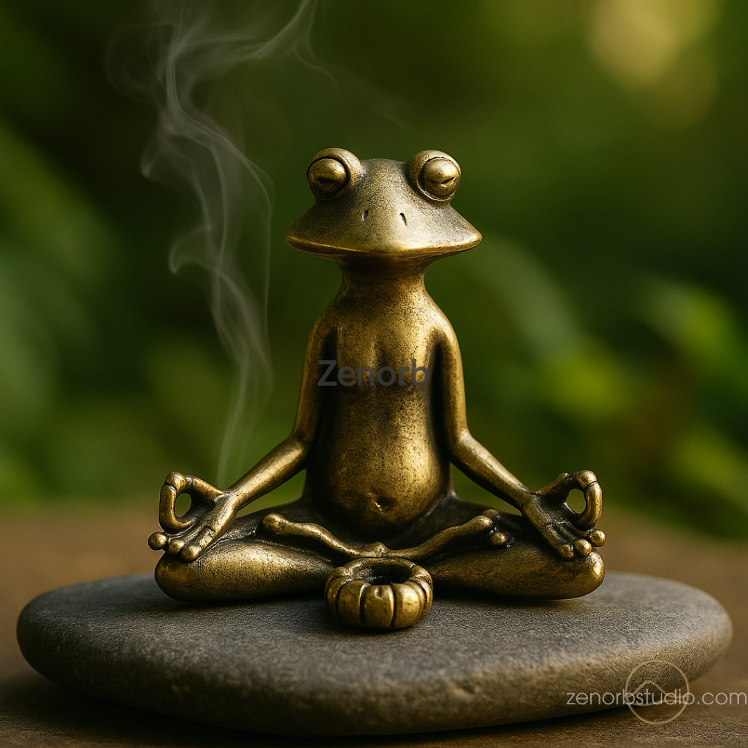 Zenorb™ Master Oowow & Master Froggo – Brass Zen Incense Stick Holders