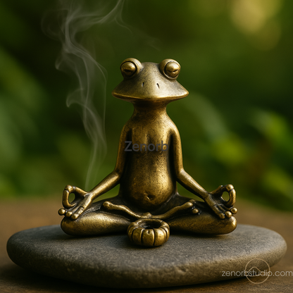 Zenorb™ Master Oowow & Master Froggo – Brass Zen Incense Stick Holders