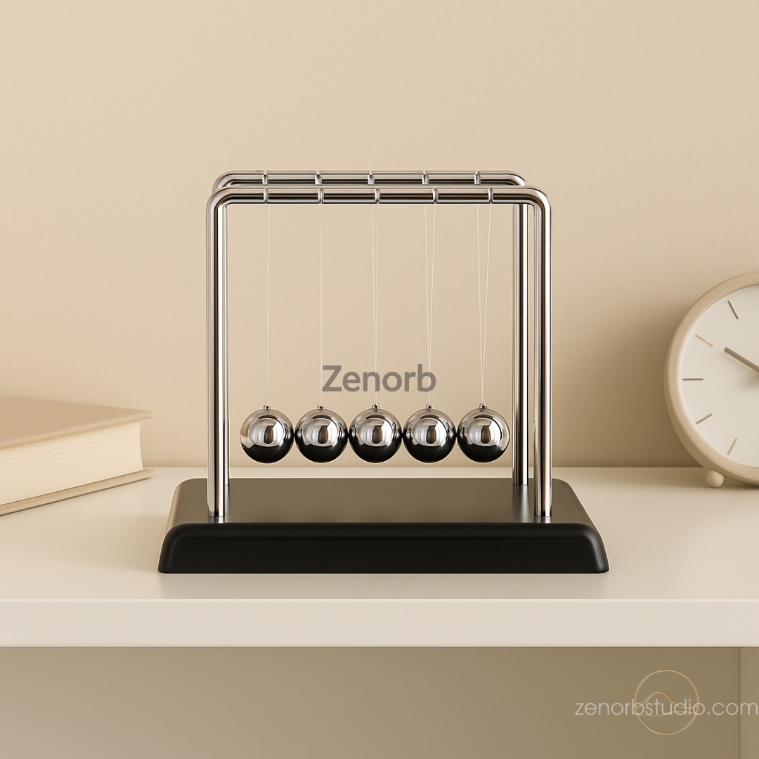 Zenorb™ Balance Swing Balls – Desk Pendulum for Focus & Calm
